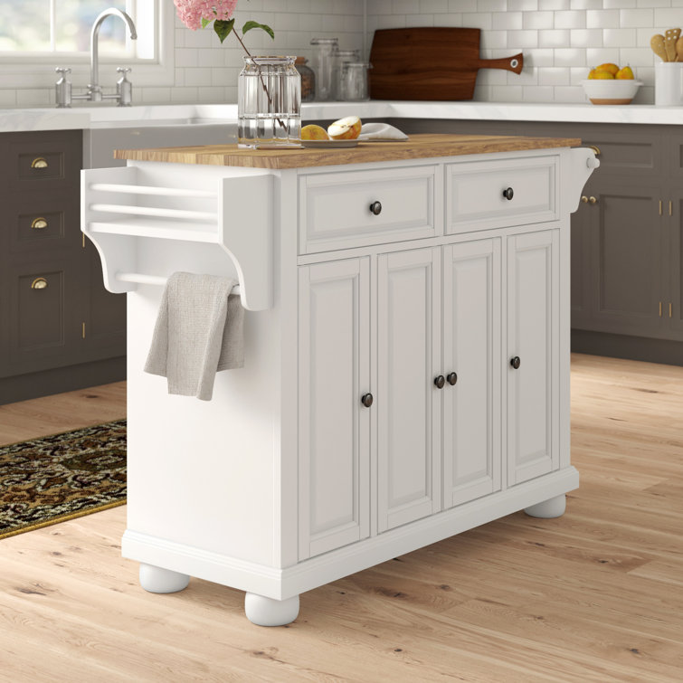 Wayfair kitchen island discount with wine rack